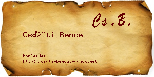 Csáti Bence névjegykártya